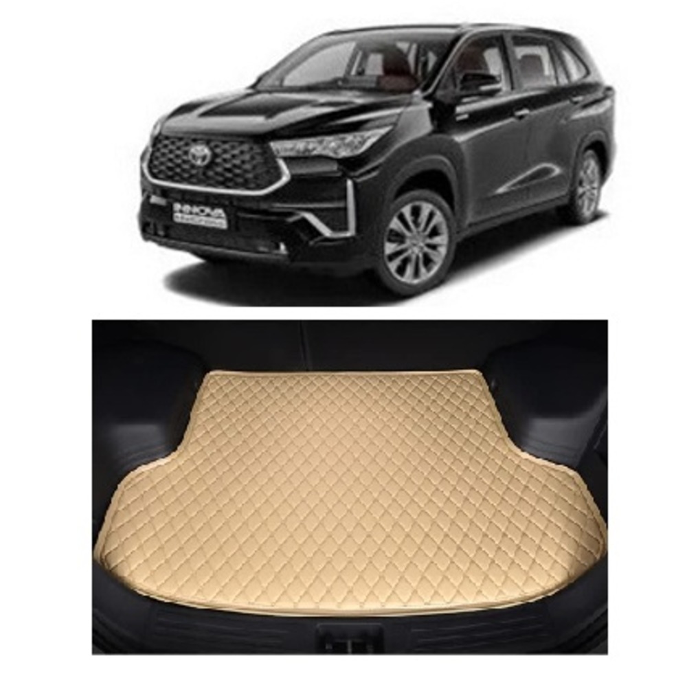 Trunk/Boot/Dicky PU Leatherette Mat for Innova Hycross  - beige